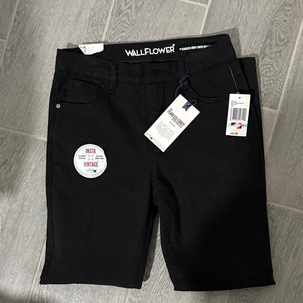 Wallflower fearless, curvy, super high-rise, skinny jeans 1/25 regular black